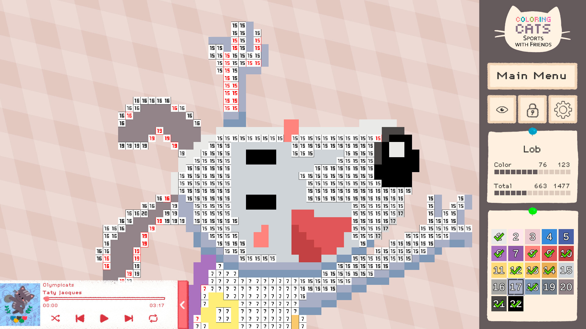 Coloring Cats: Sports With Friends