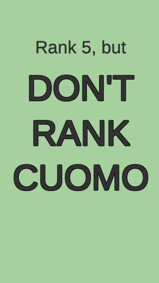 Don’t Rank Cuomo