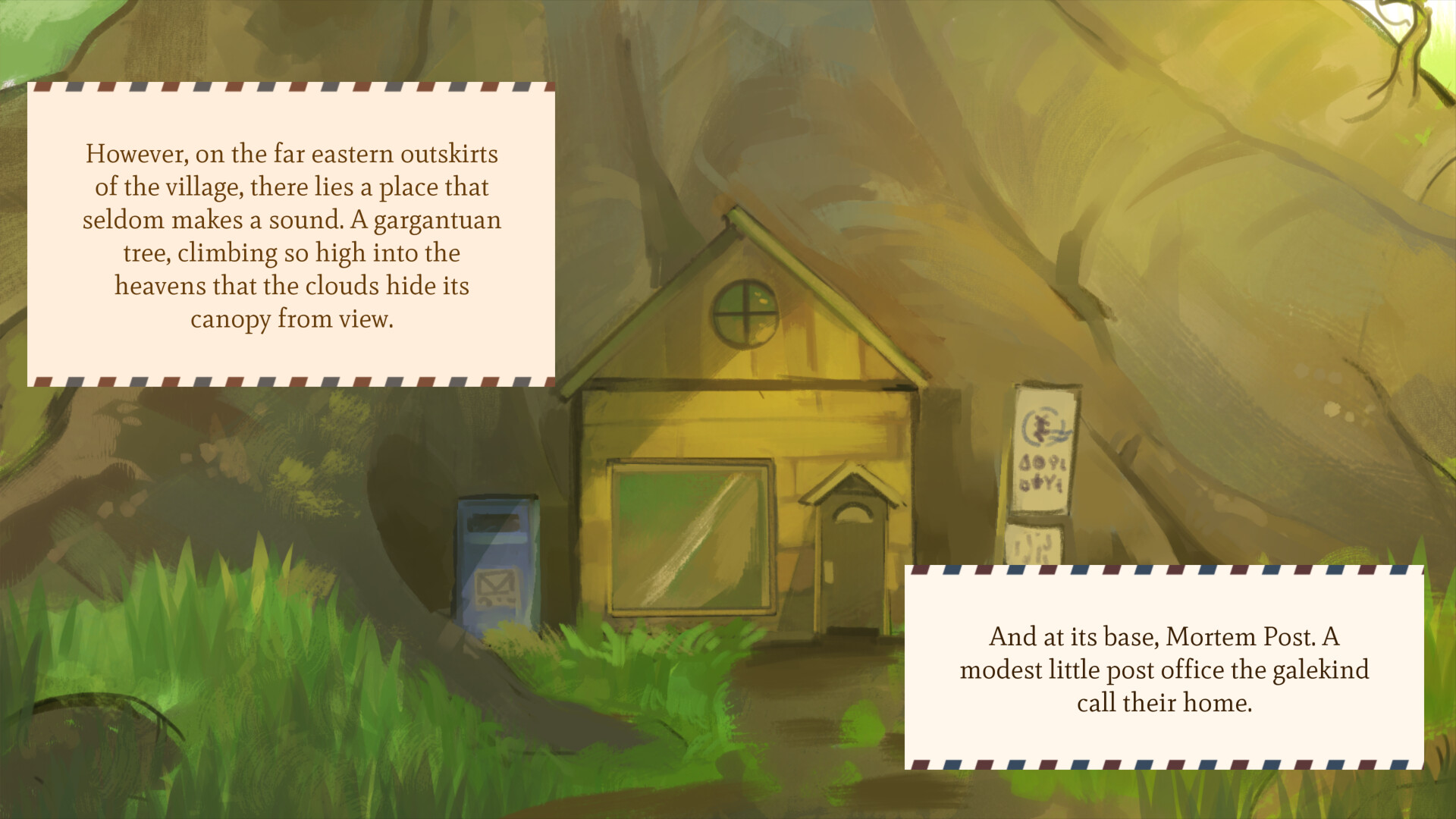 Upwards, Rain! The Post Office of Farewells