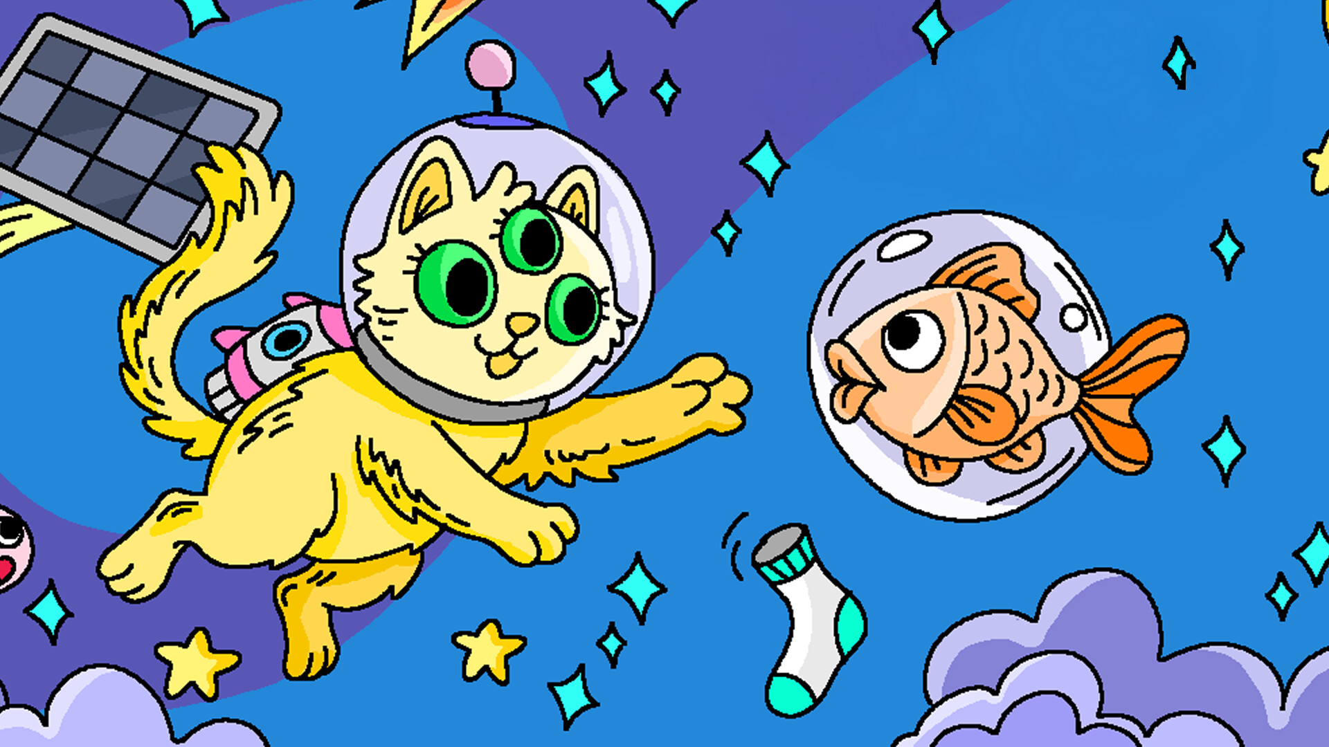 100 Cats Lost in Space Find &amp; Color