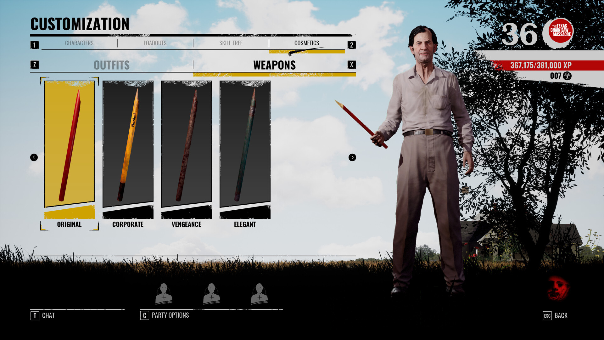 The Texas Chain Saw Massacre: Weapon Skin Variants