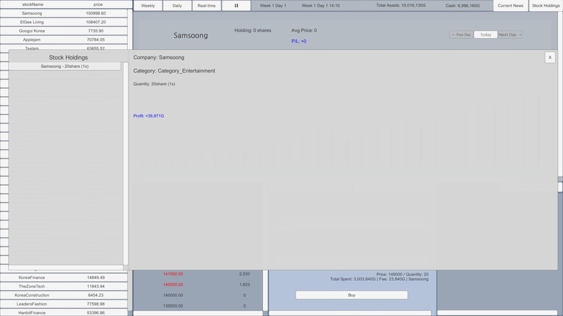Day Trading Simulator