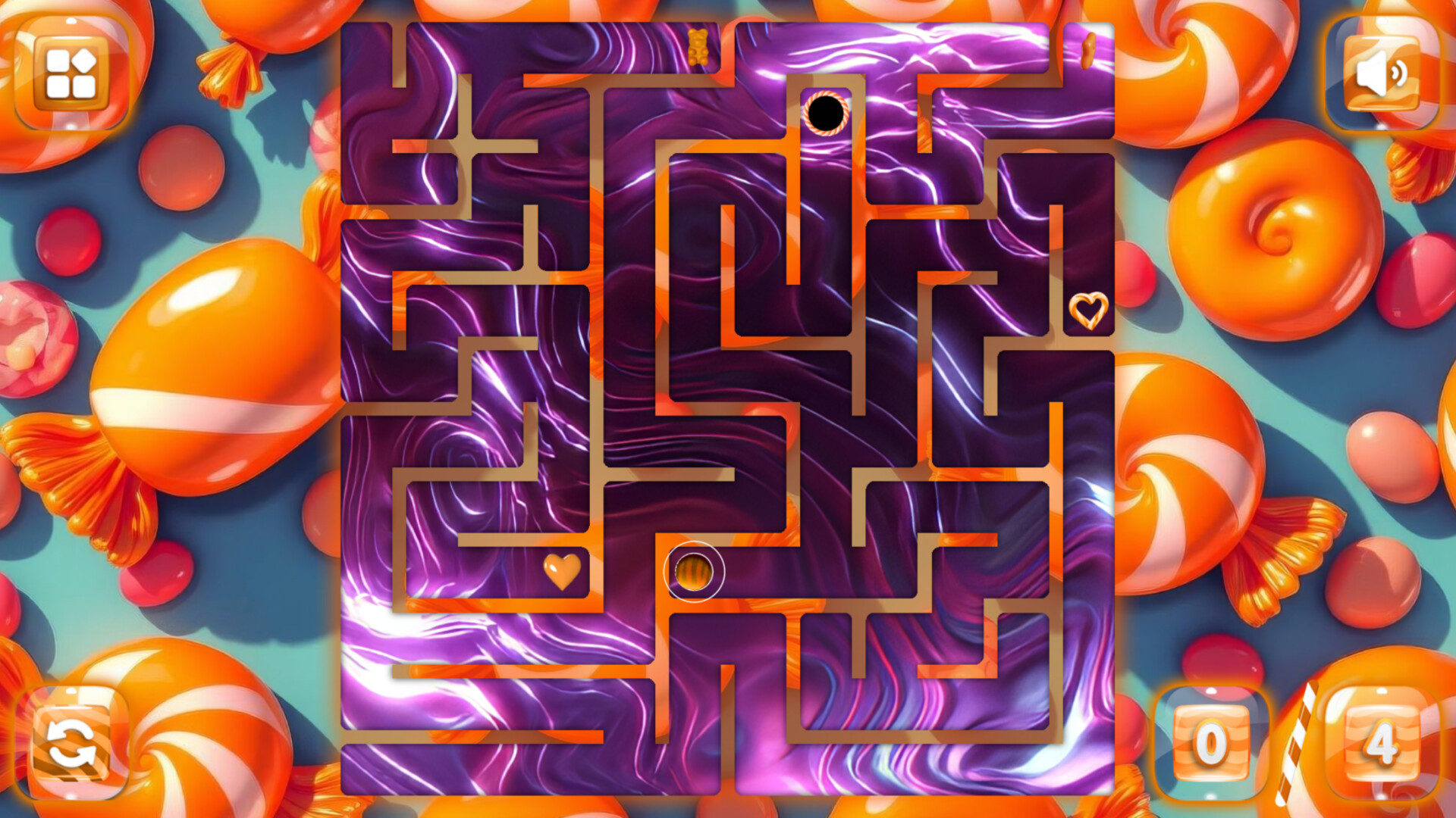 Sweetie Candy Maze: Orange