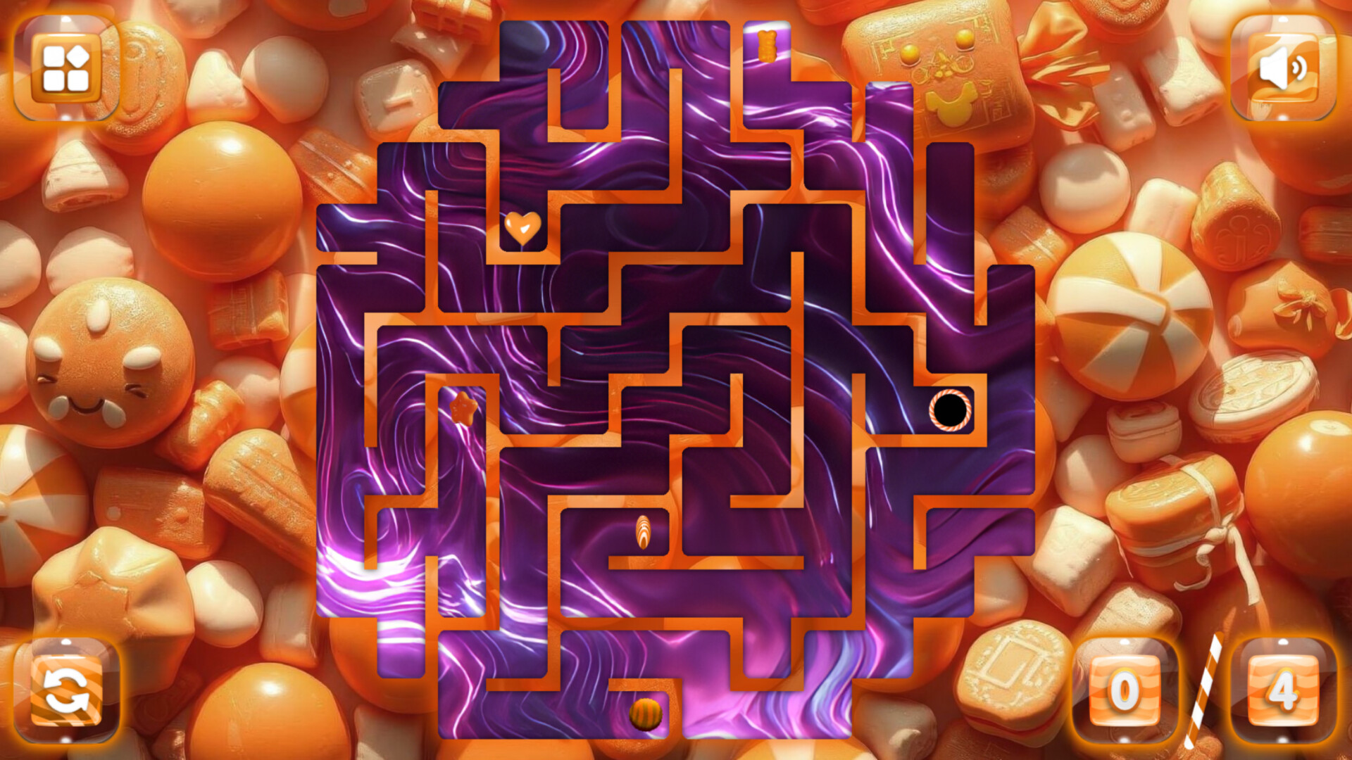 Sweetie Candy Maze: Orange