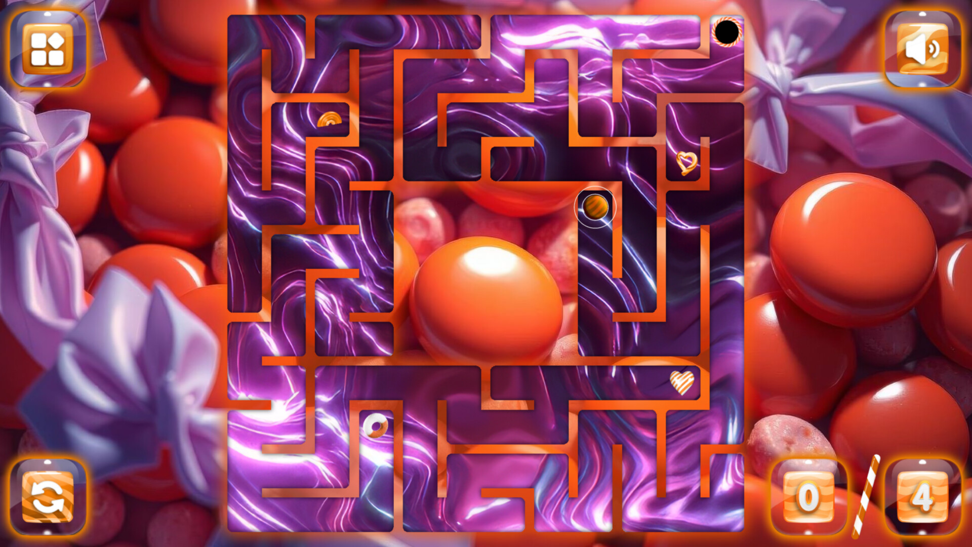 Sweetie Candy Maze: Orange