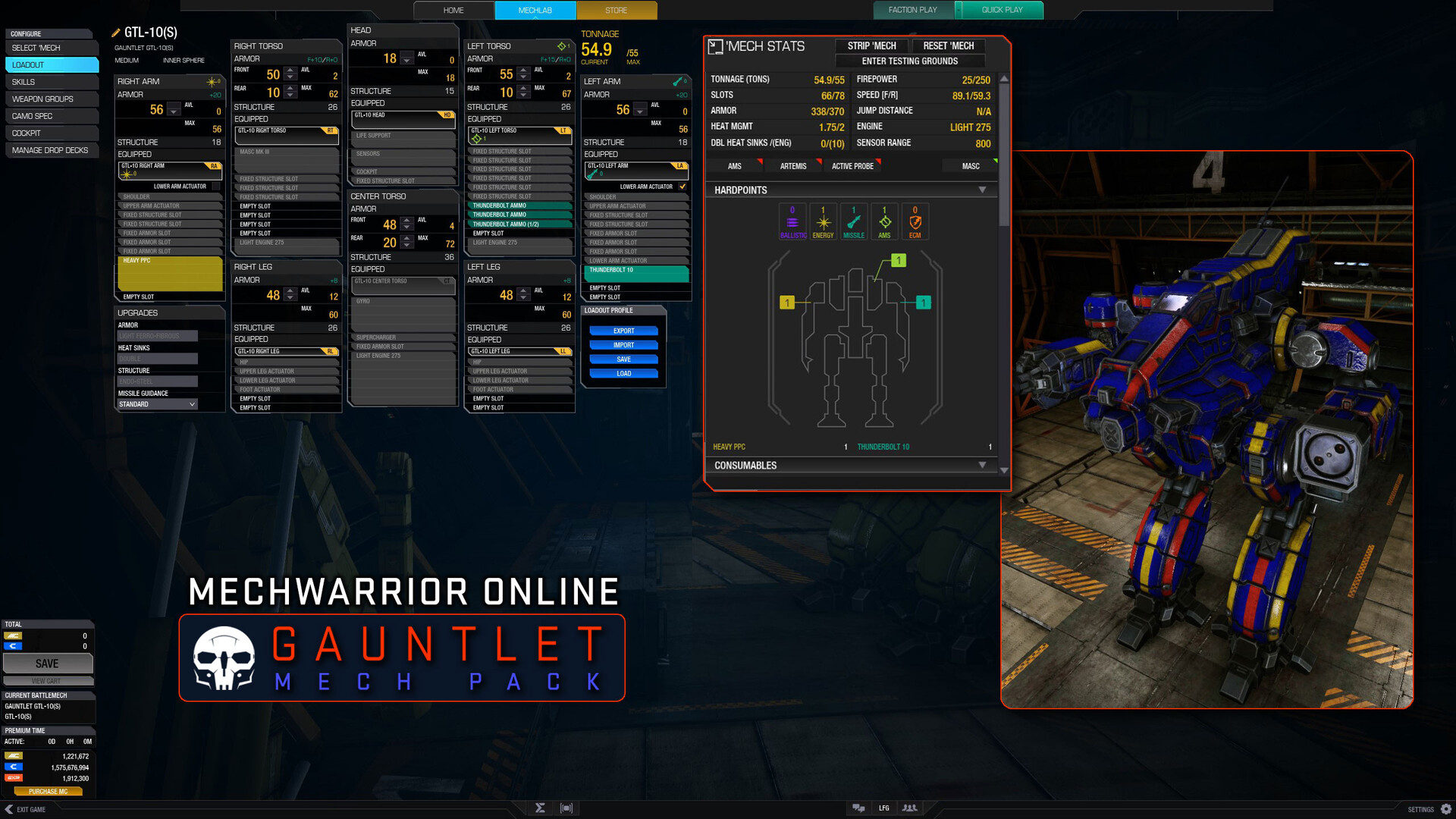 MechWarrior Online: Gauntlet Mech Pack
