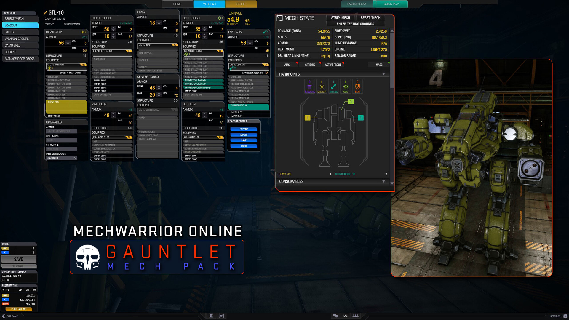 MechWarrior Online: Gauntlet Mech Pack