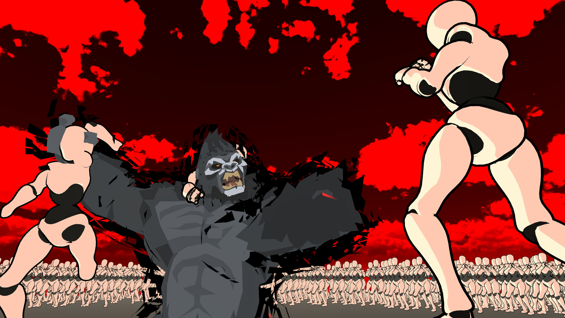 100 Humans vs. Gorilla