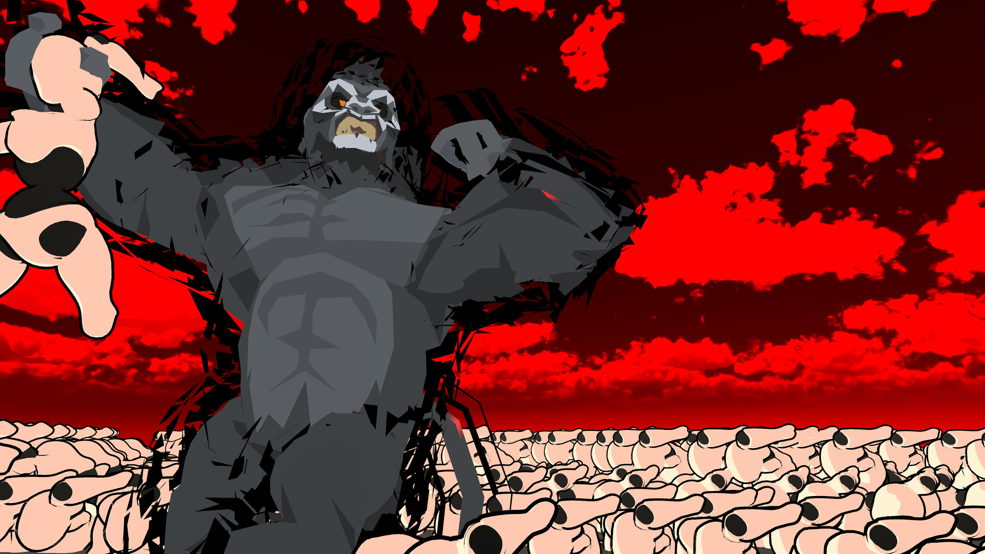 100 Humans vs. Gorilla