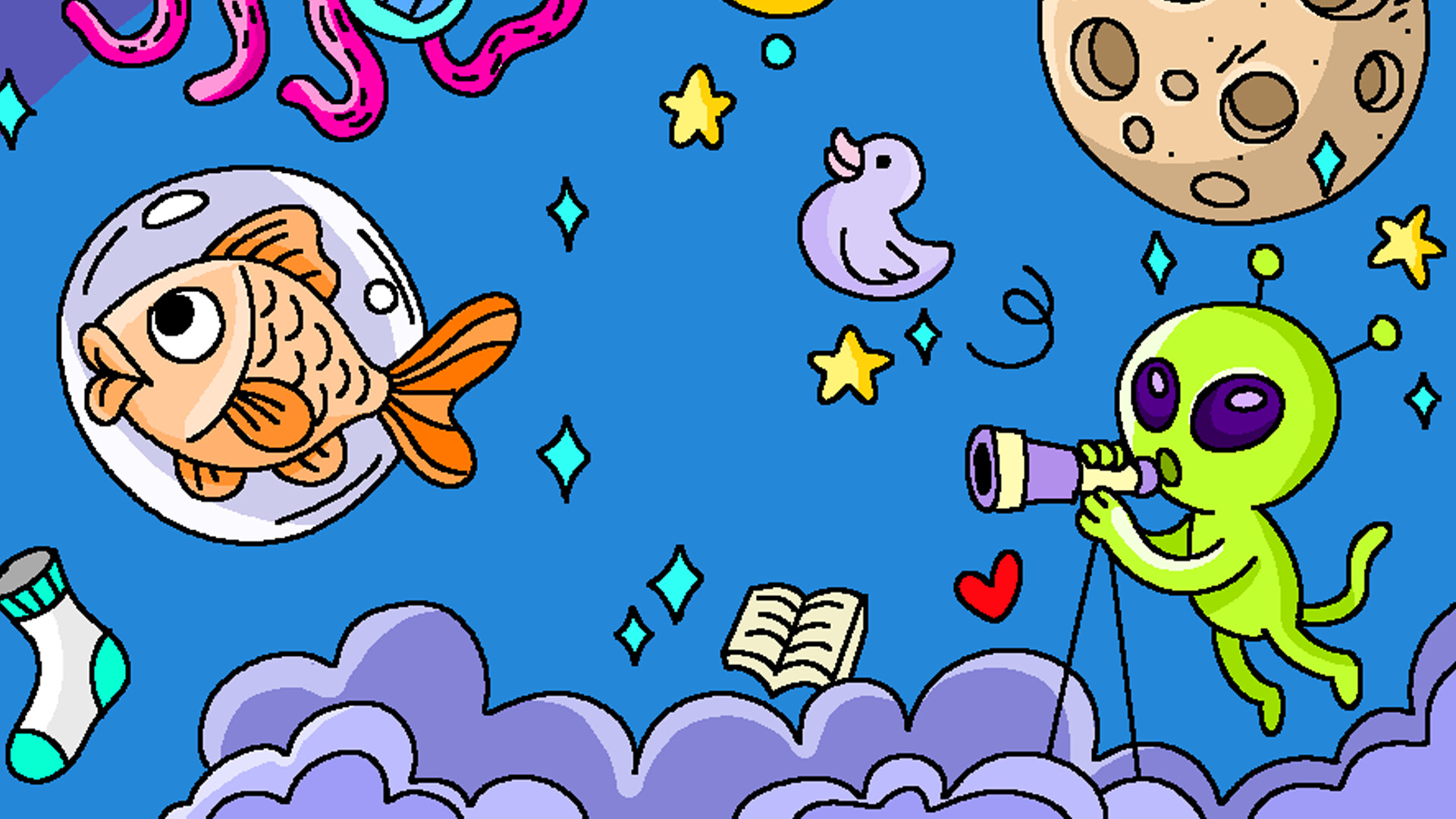 100 Cats Lost in the Future Find &amp; Color