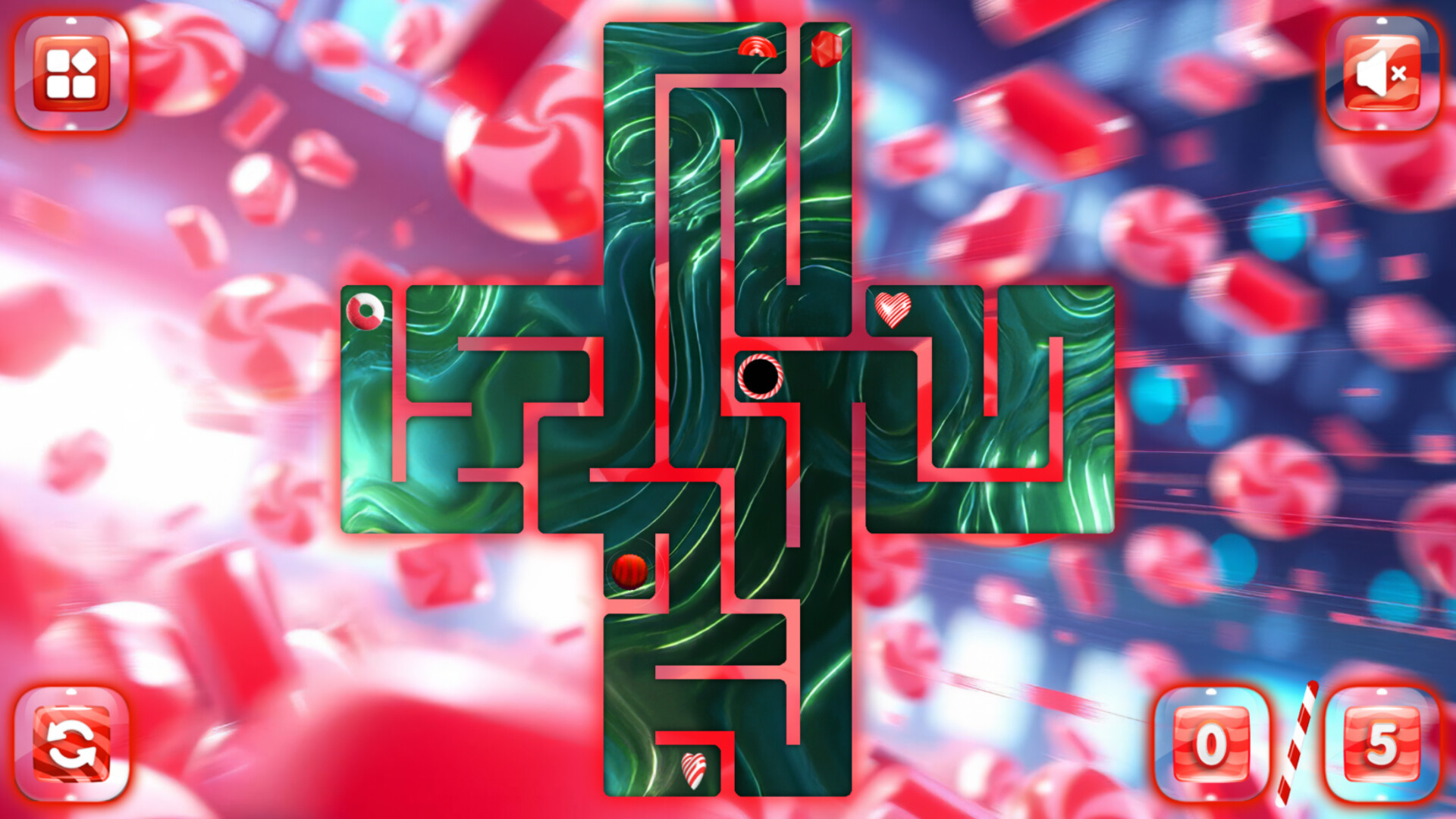 Sweetie Candy Maze: Red Cherry