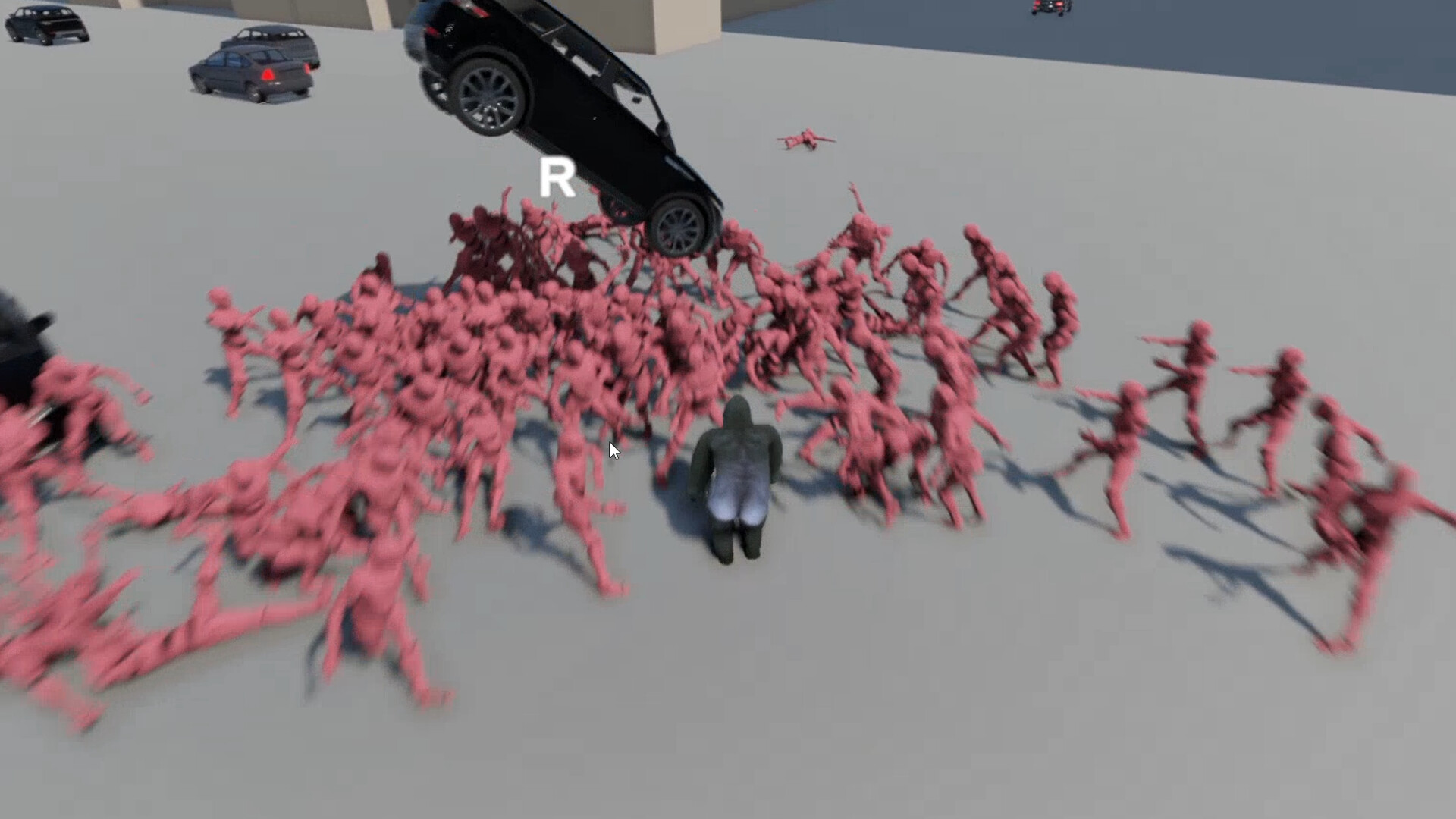 A Gorilla vs. 100 Men Simulator