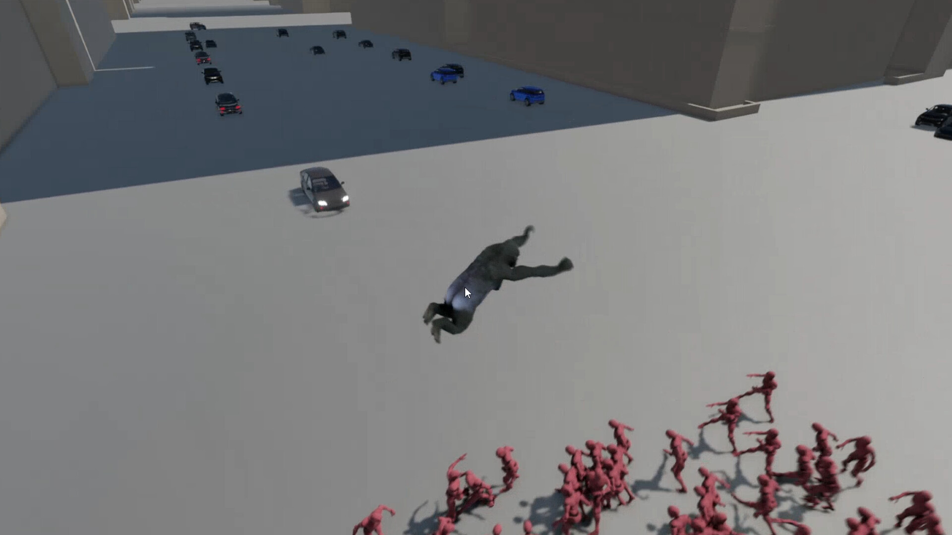 A Gorilla vs. 100 Men Simulator