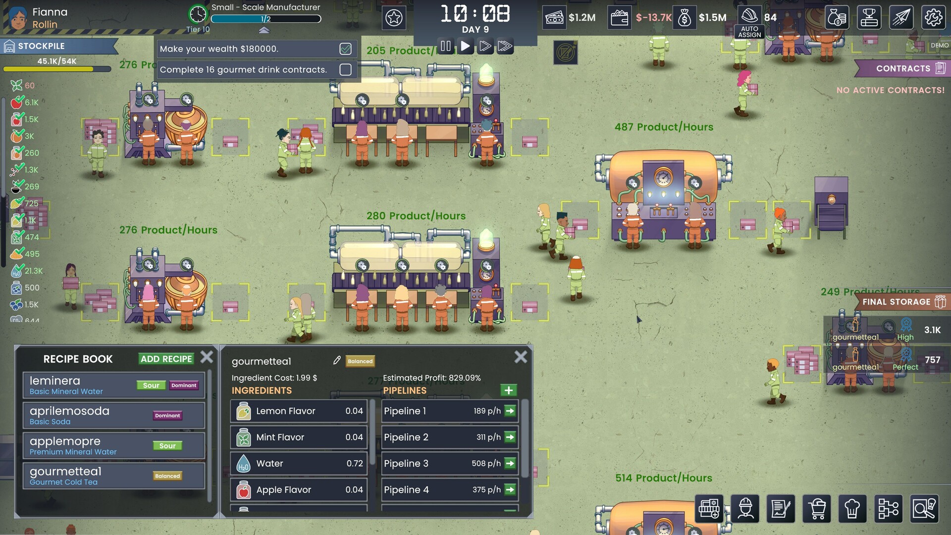 Fizz Flow: Factory Management