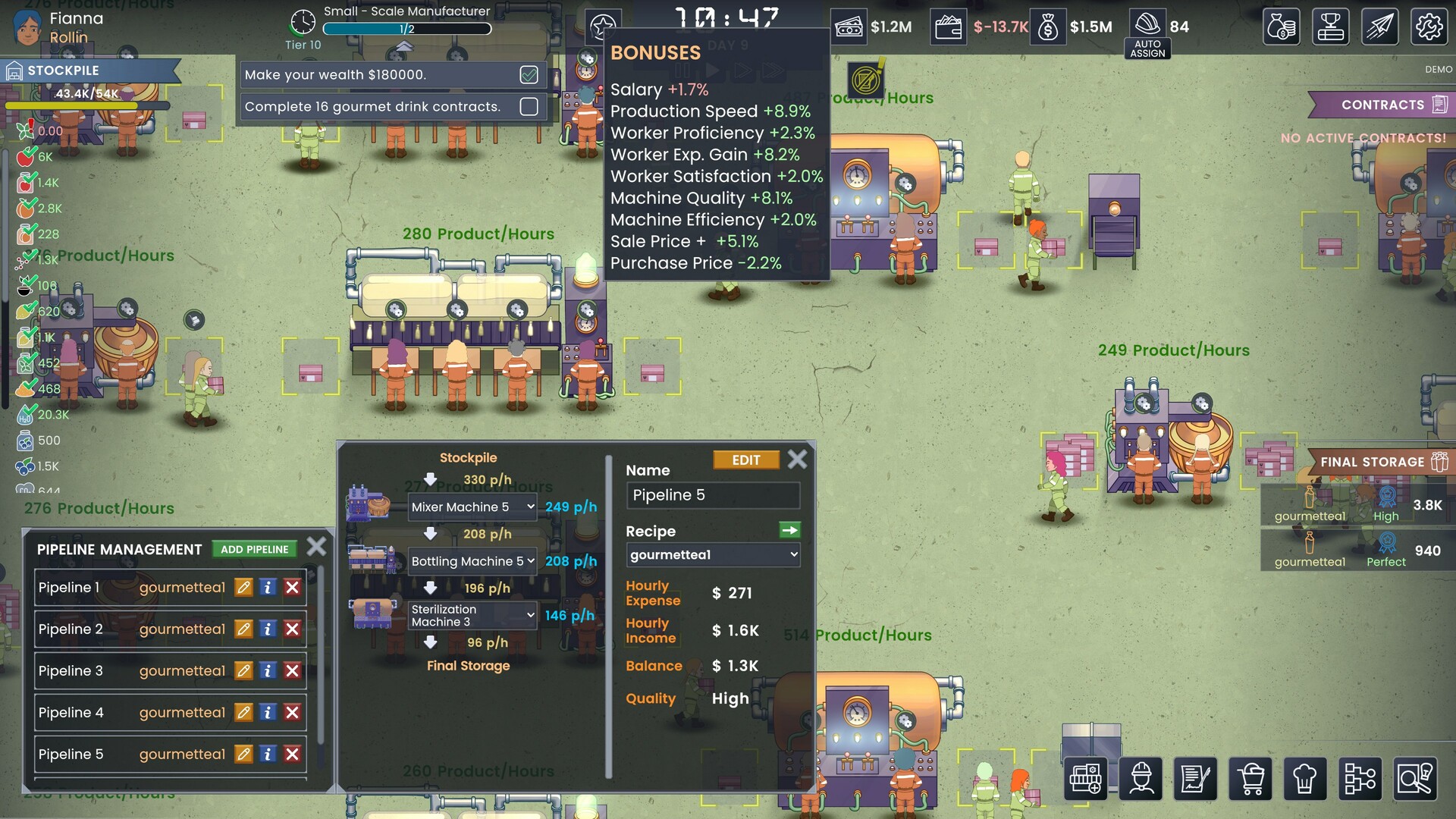Fizz Flow: Factory Management