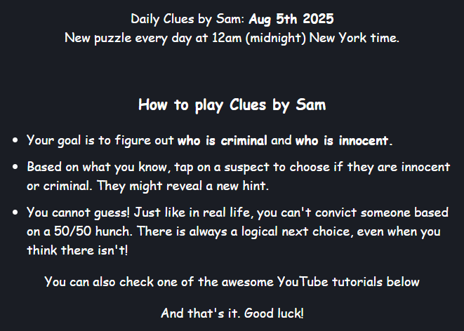 Clues By Sam