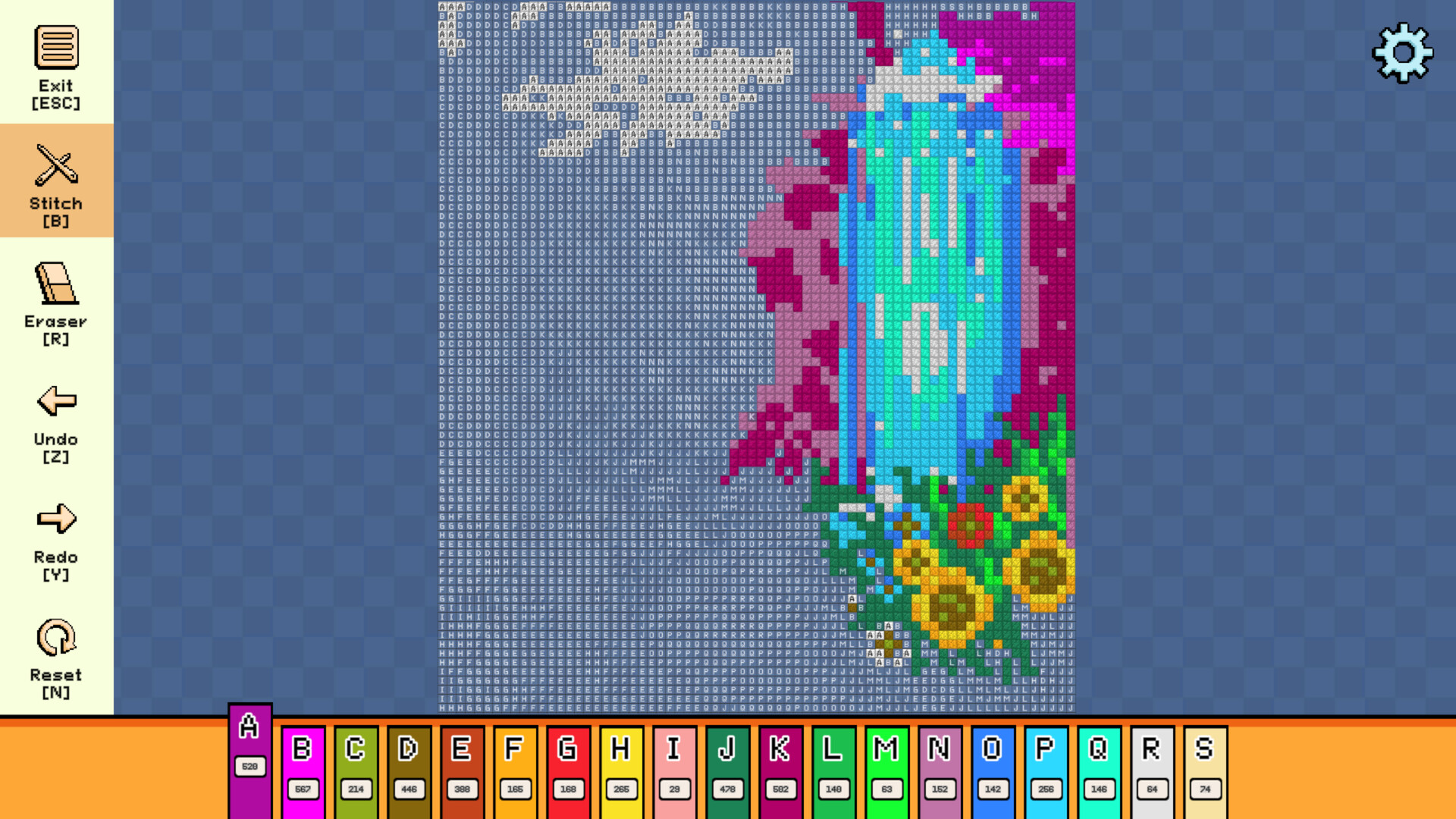 Pixel Cross Stitch: Color by Number – Enchanted Worlds Pack 2