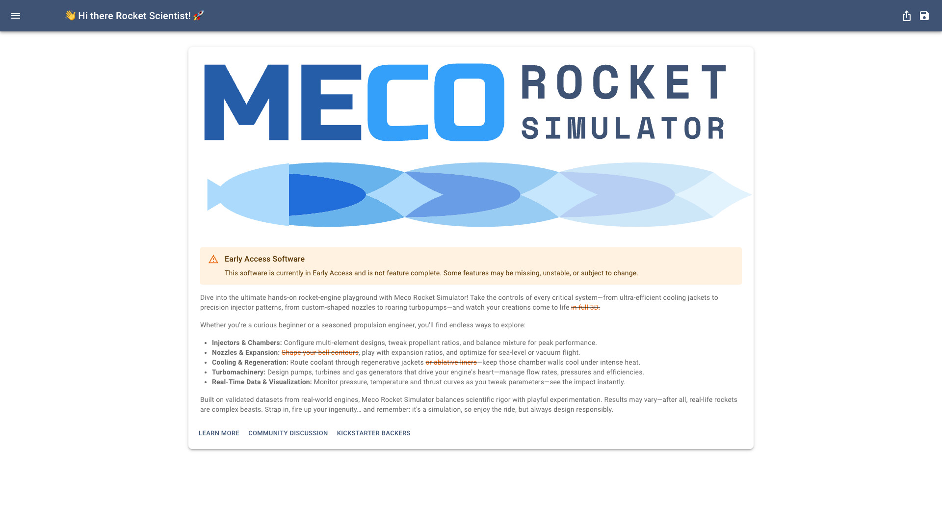 Meco Rocket Simulator