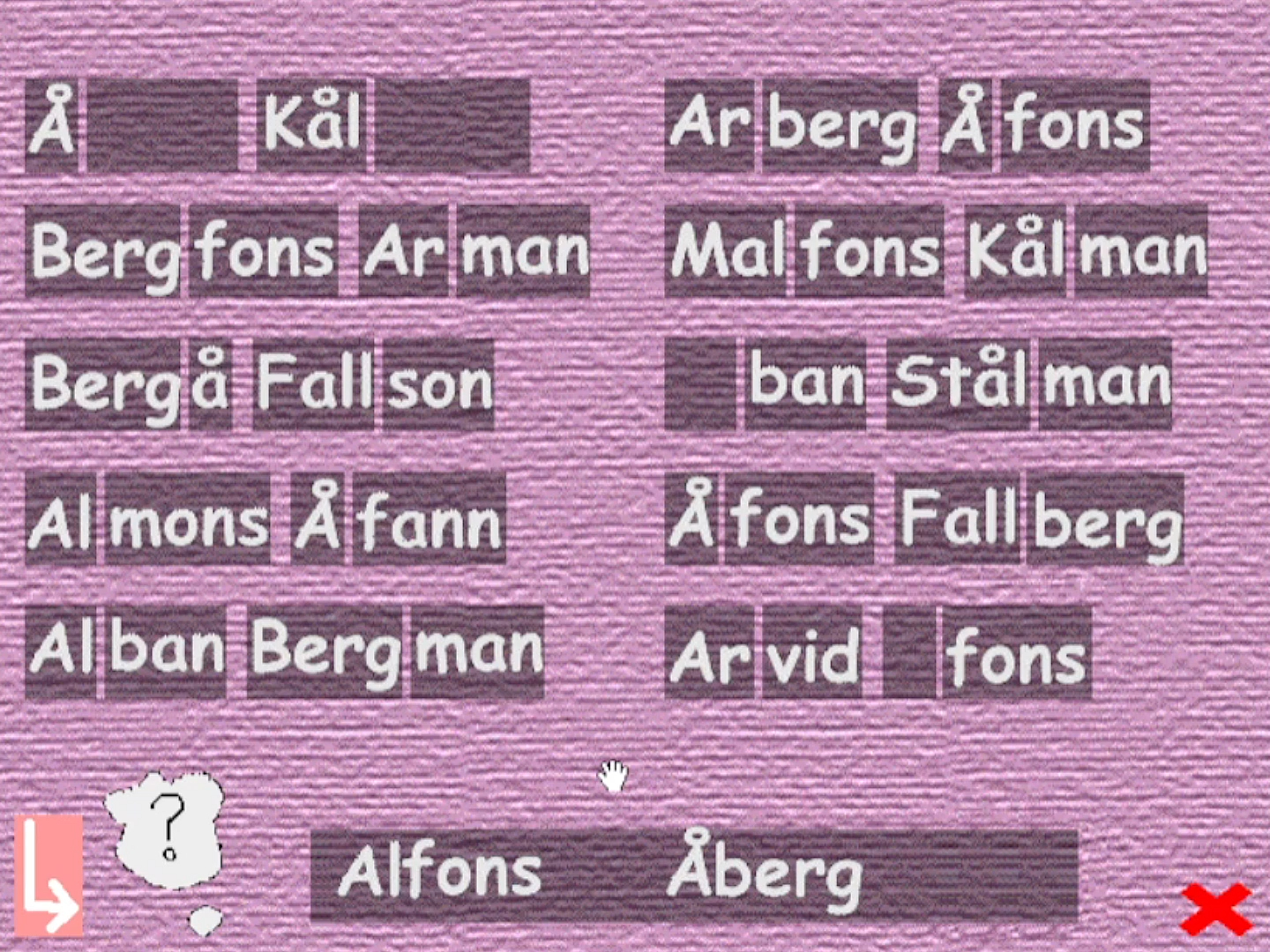 Är Alfons Åberg hemma?