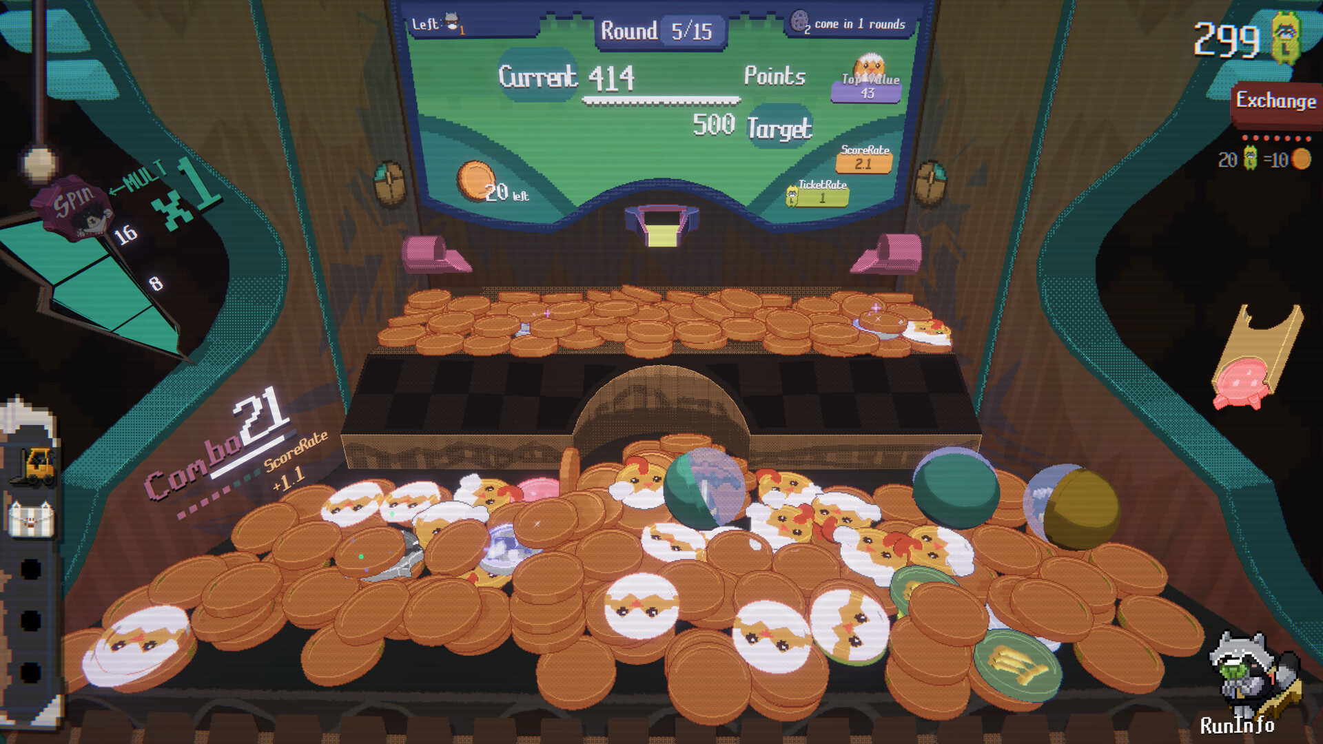 Raccoin: Coin Pusher Roguelike