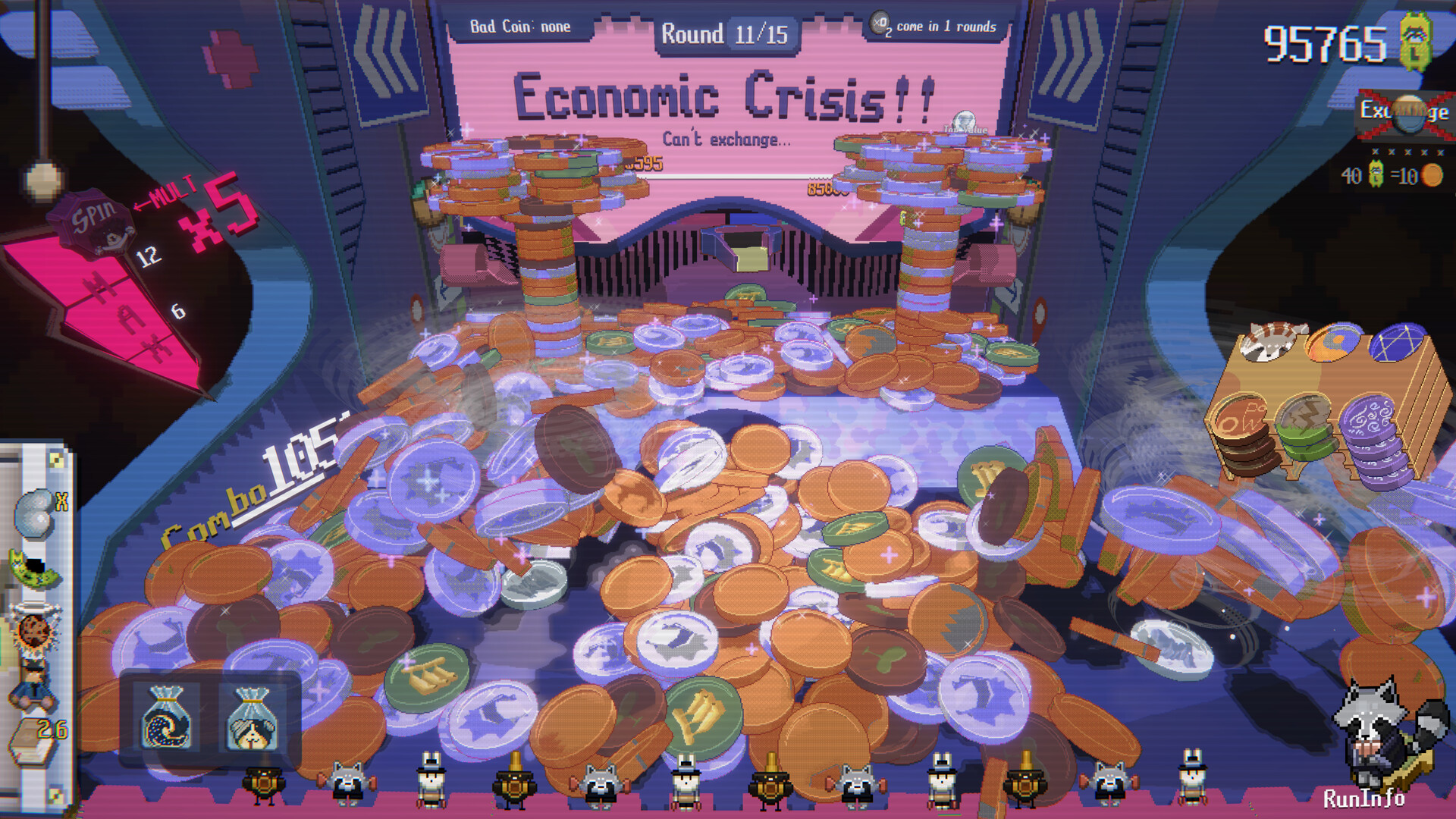 Raccoin: Coin Pusher Roguelike