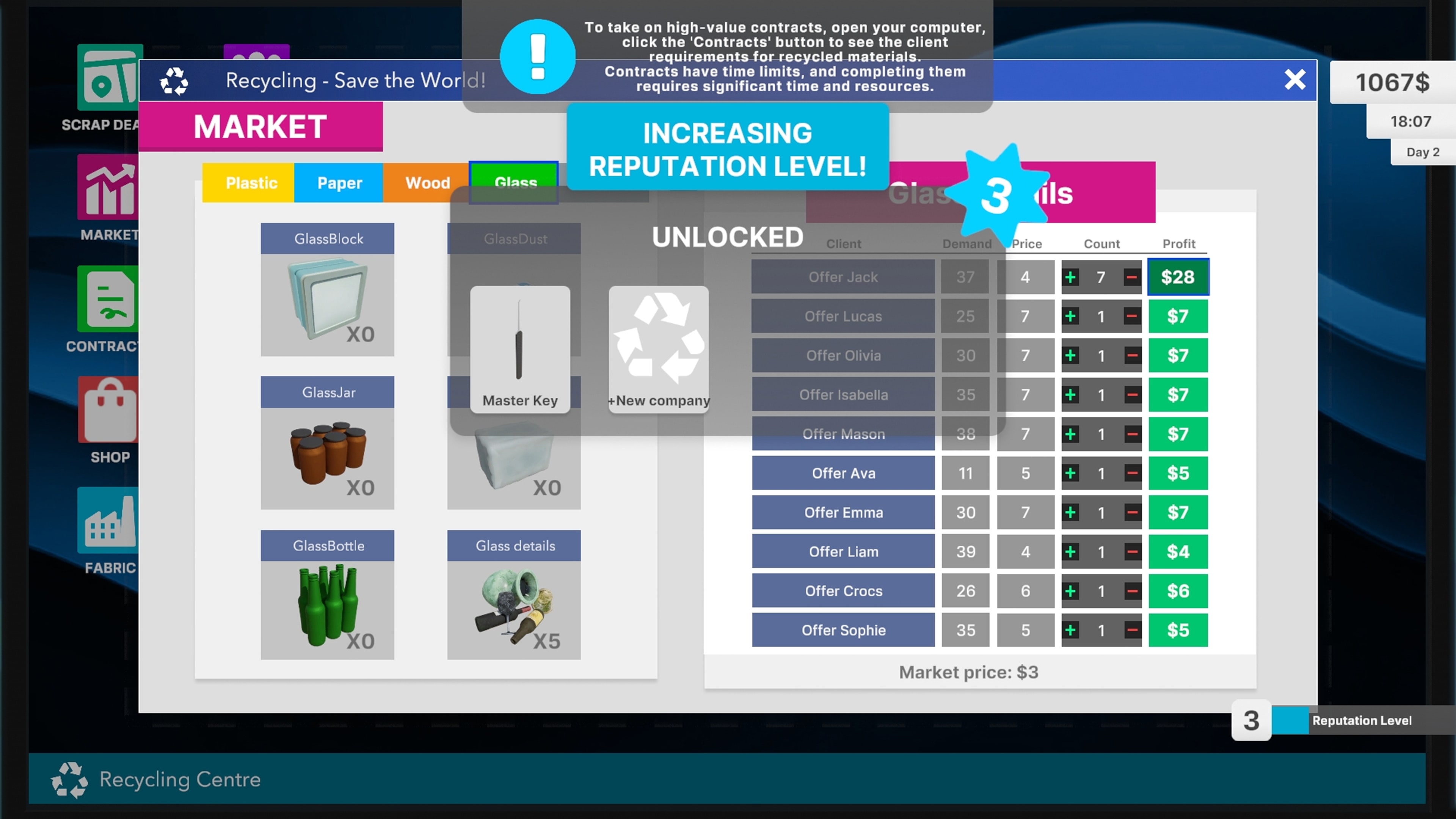 Recycling Station Simulator