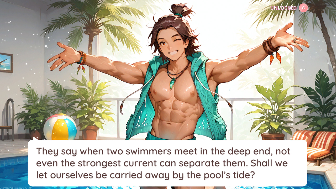 Poolside Boys Kiss: Passion Fruits Hotel Dating Sim