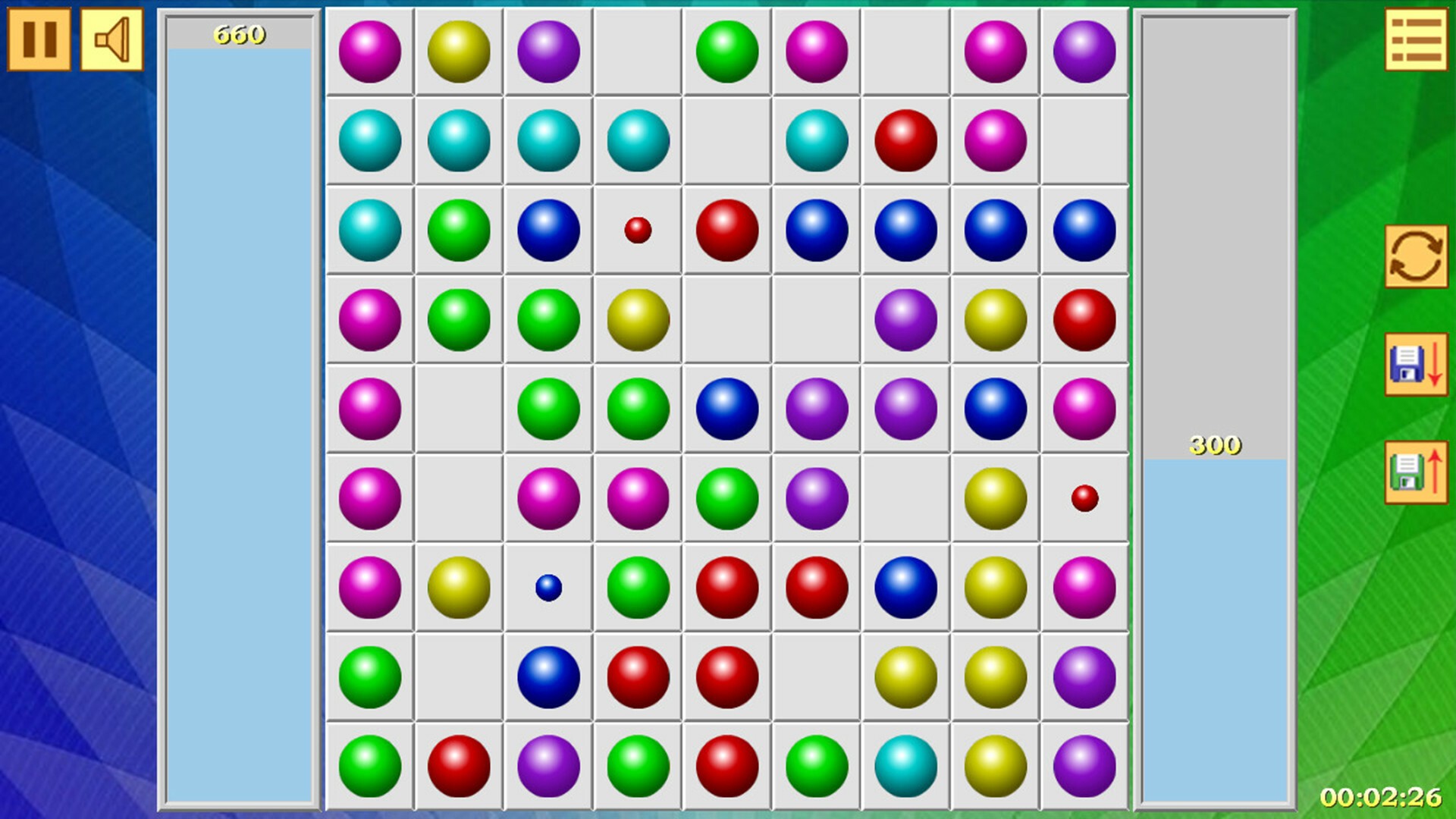Lines of Balls