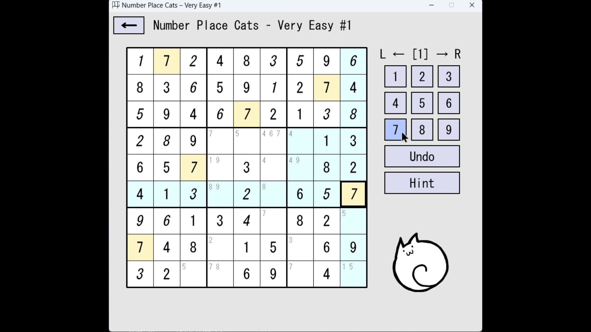 Number Place Cats