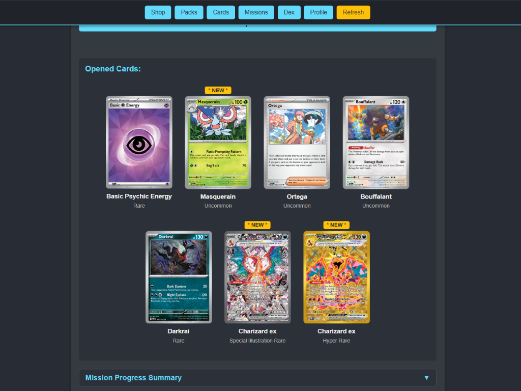 Unofficial Pokemon Trading Card Game