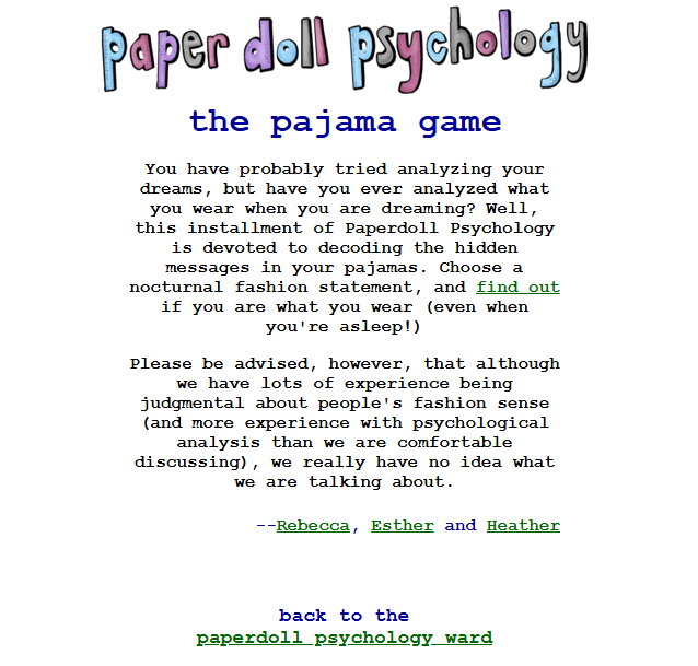 Paperdoll Psychology