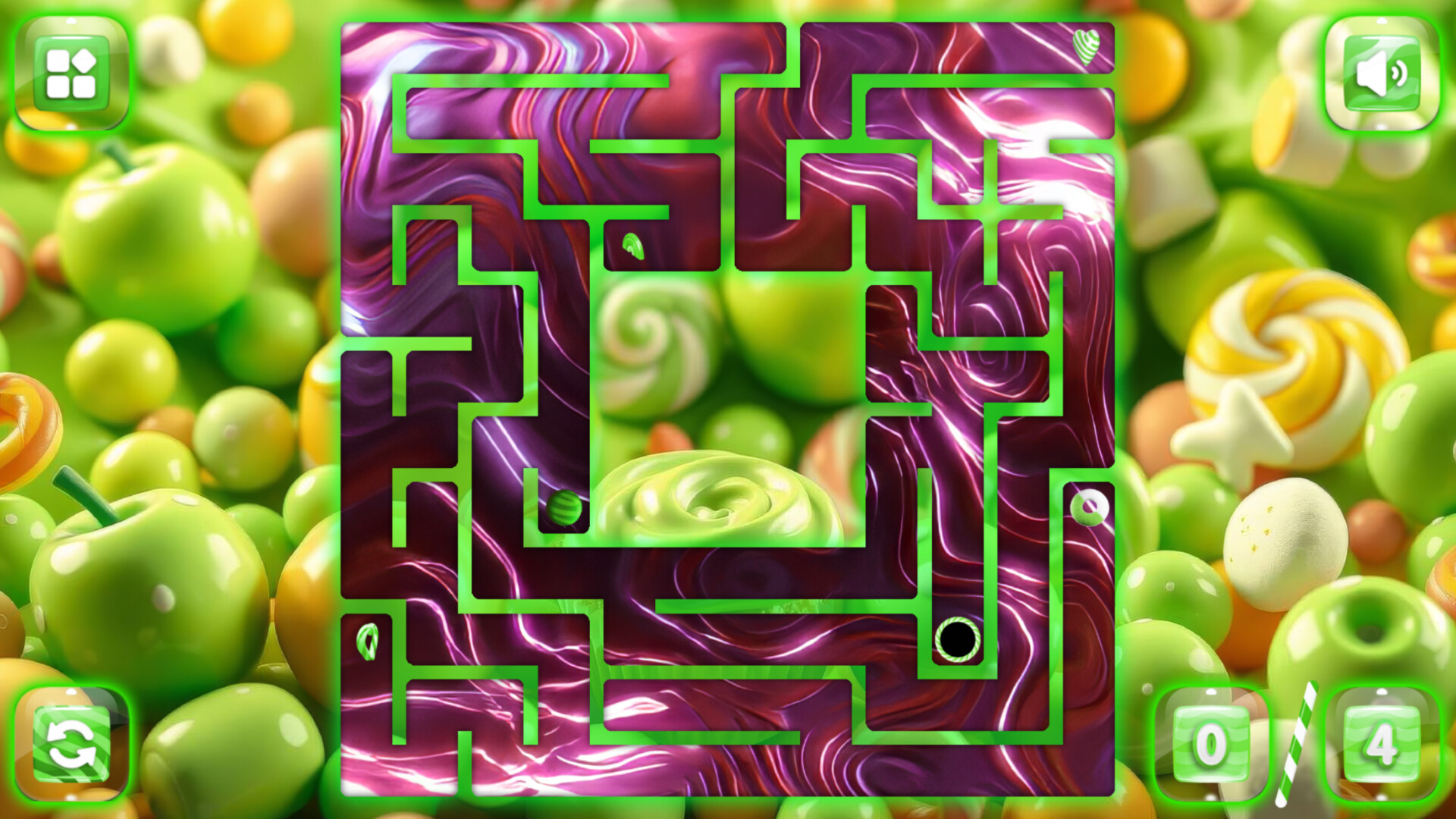 Sweetie Candy Maze: Green Apple