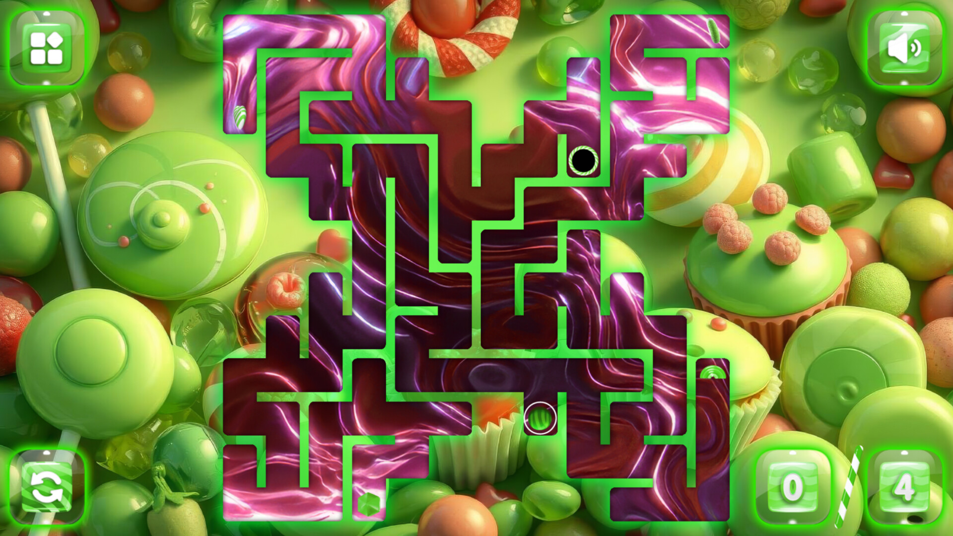 Sweetie Candy Maze: Green Apple