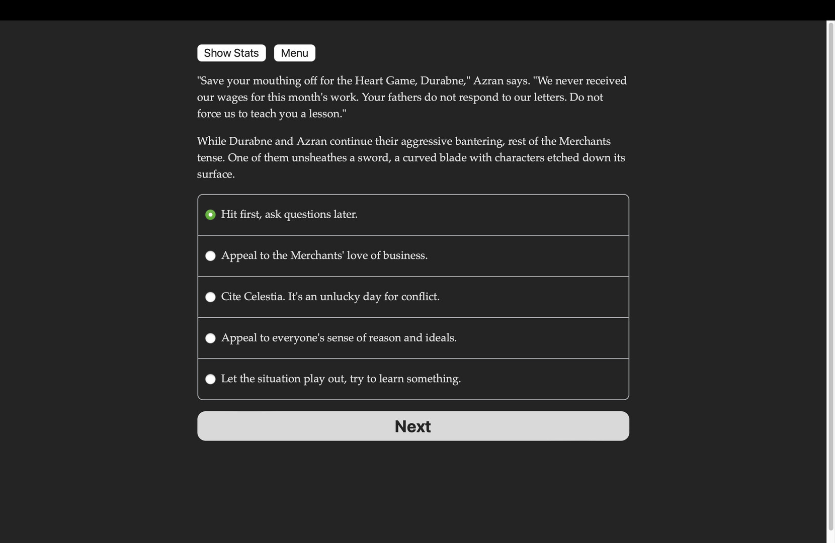 Games of the Monarch’s Eye