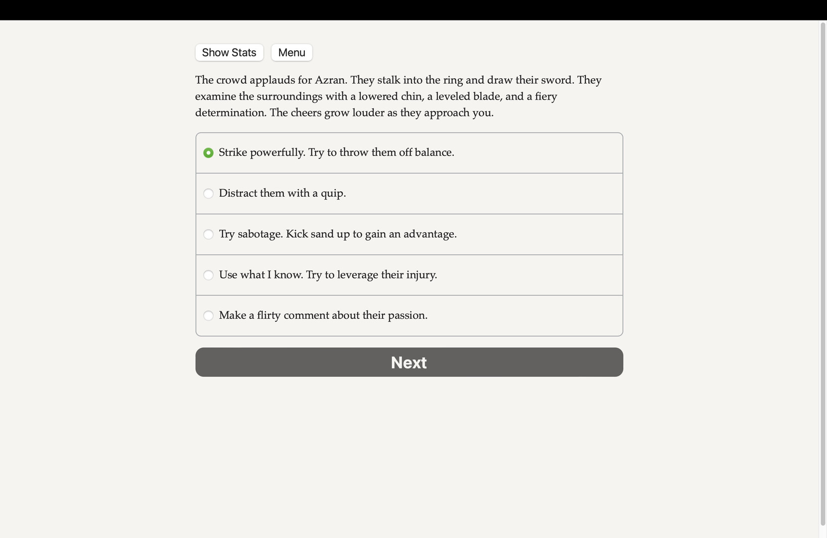 Games of the Monarch’s Eye