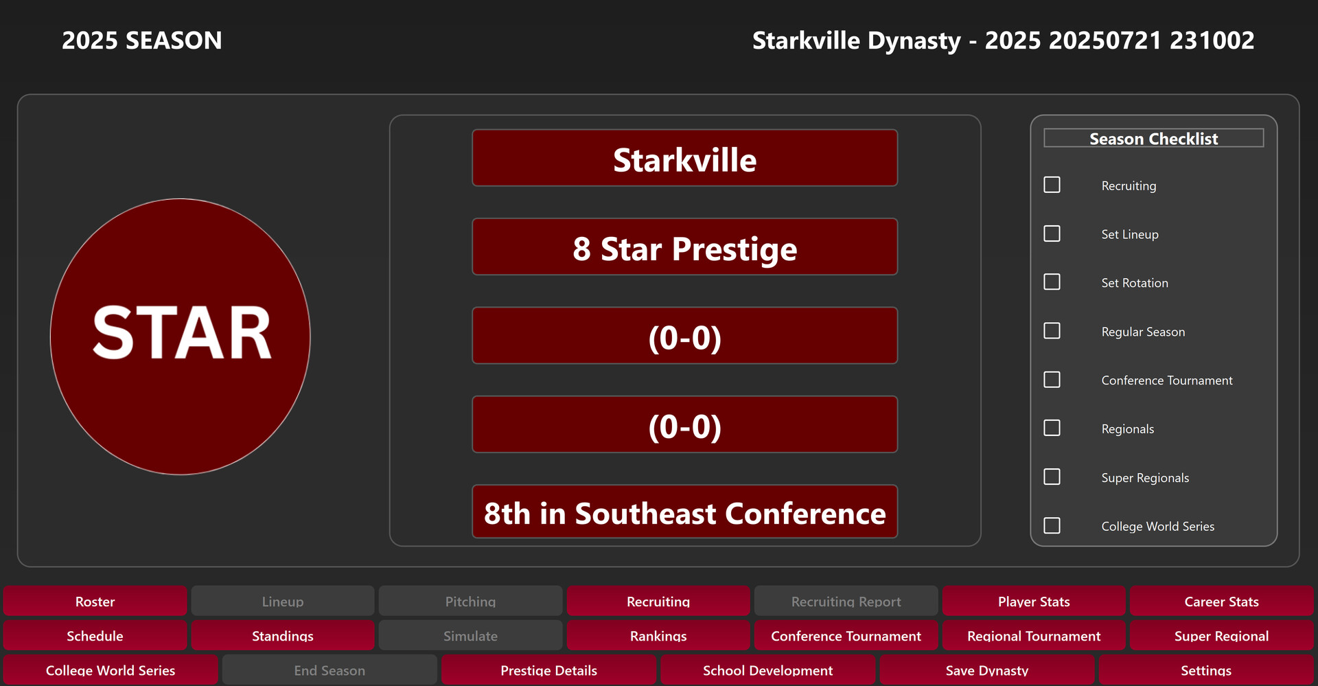 College Baseball: Dynasty Builder