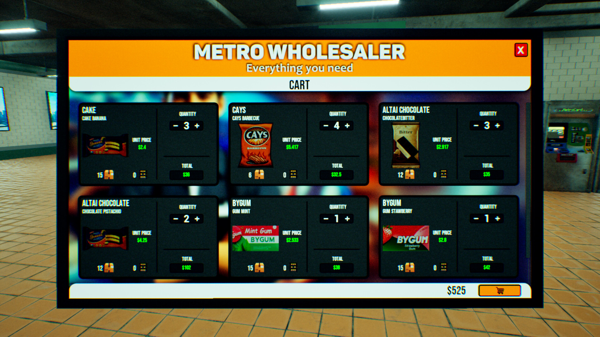 Metro Mini Market Simulator