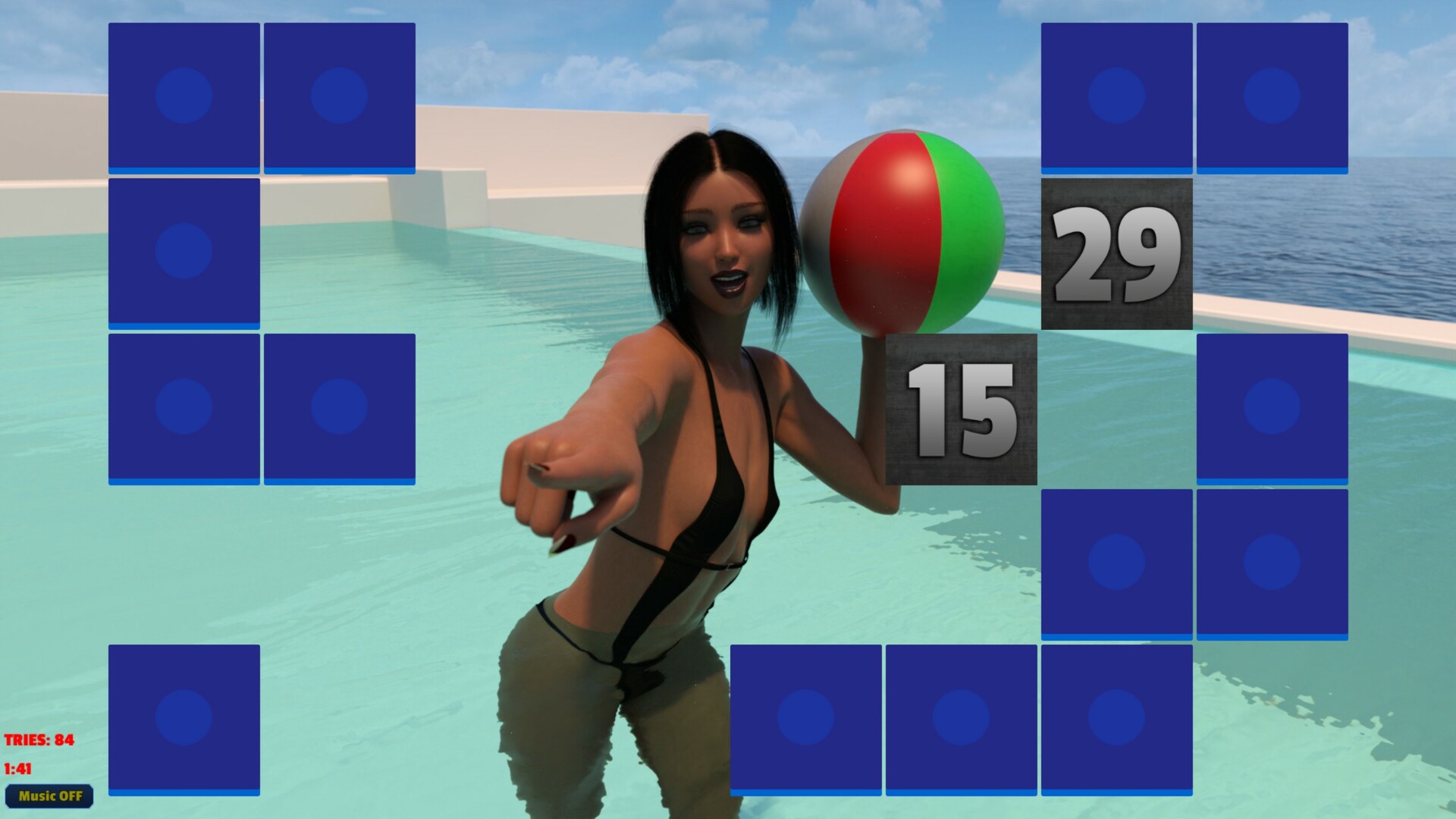 Sexy Memory Puzzle: Pool Girls
