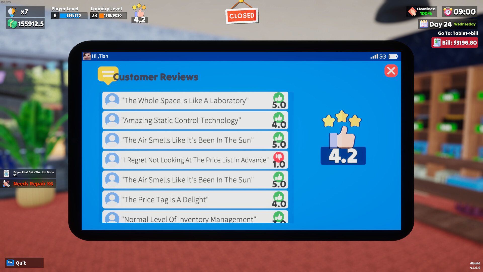 Laundry &amp; Supermarket Simulator