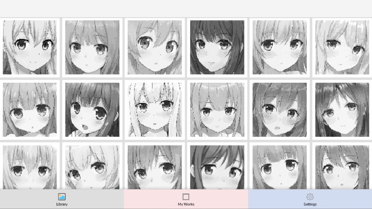 Anime Manga Style Girl: Color By Number Pixel Art Coloring