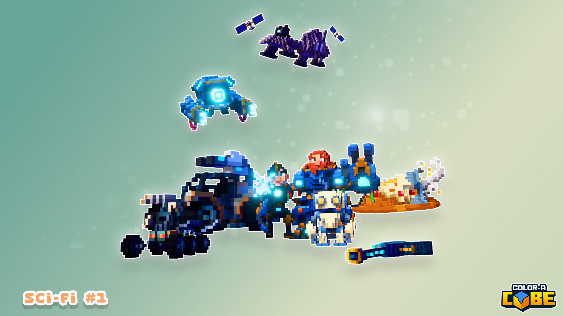 Color-A-Cube: Scifi Pack #1