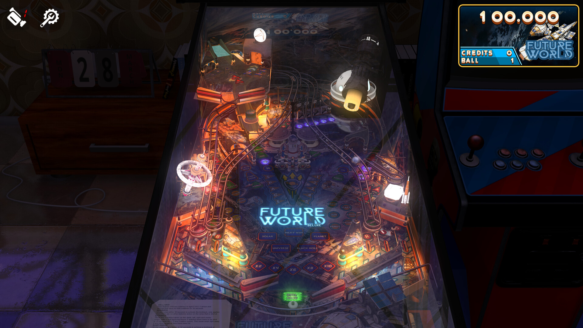 Zaccaria Pinball: Future World Deluxe Pinball Table