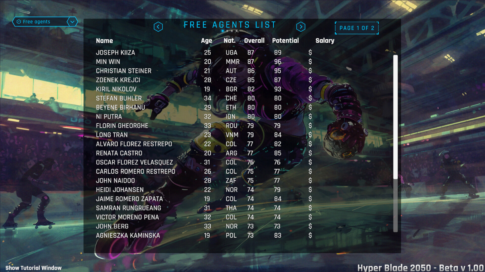 HyperBlade 2050: Dystopian Sports Manager