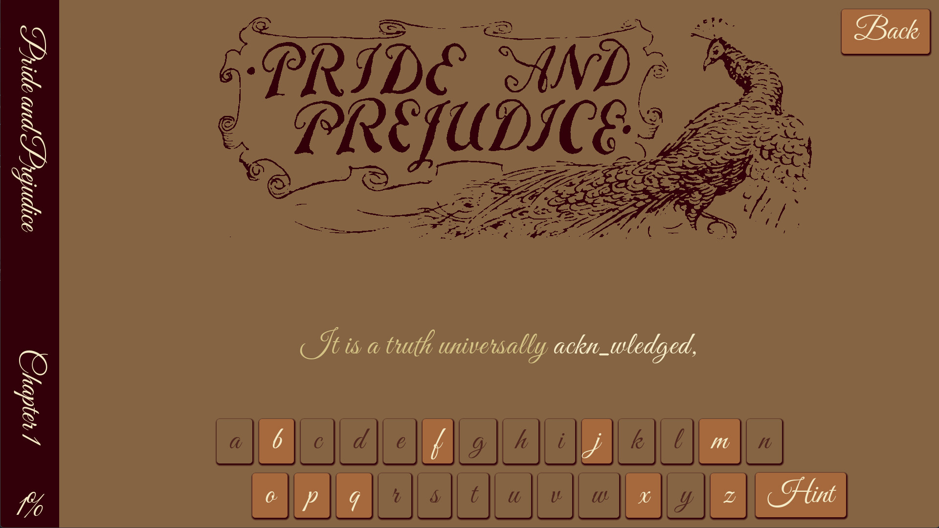 Jane Austen Simulator: Pride and Prejudice