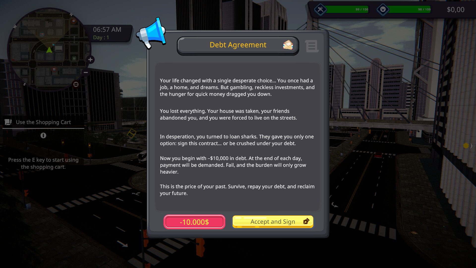 Homeless Experience Simulator