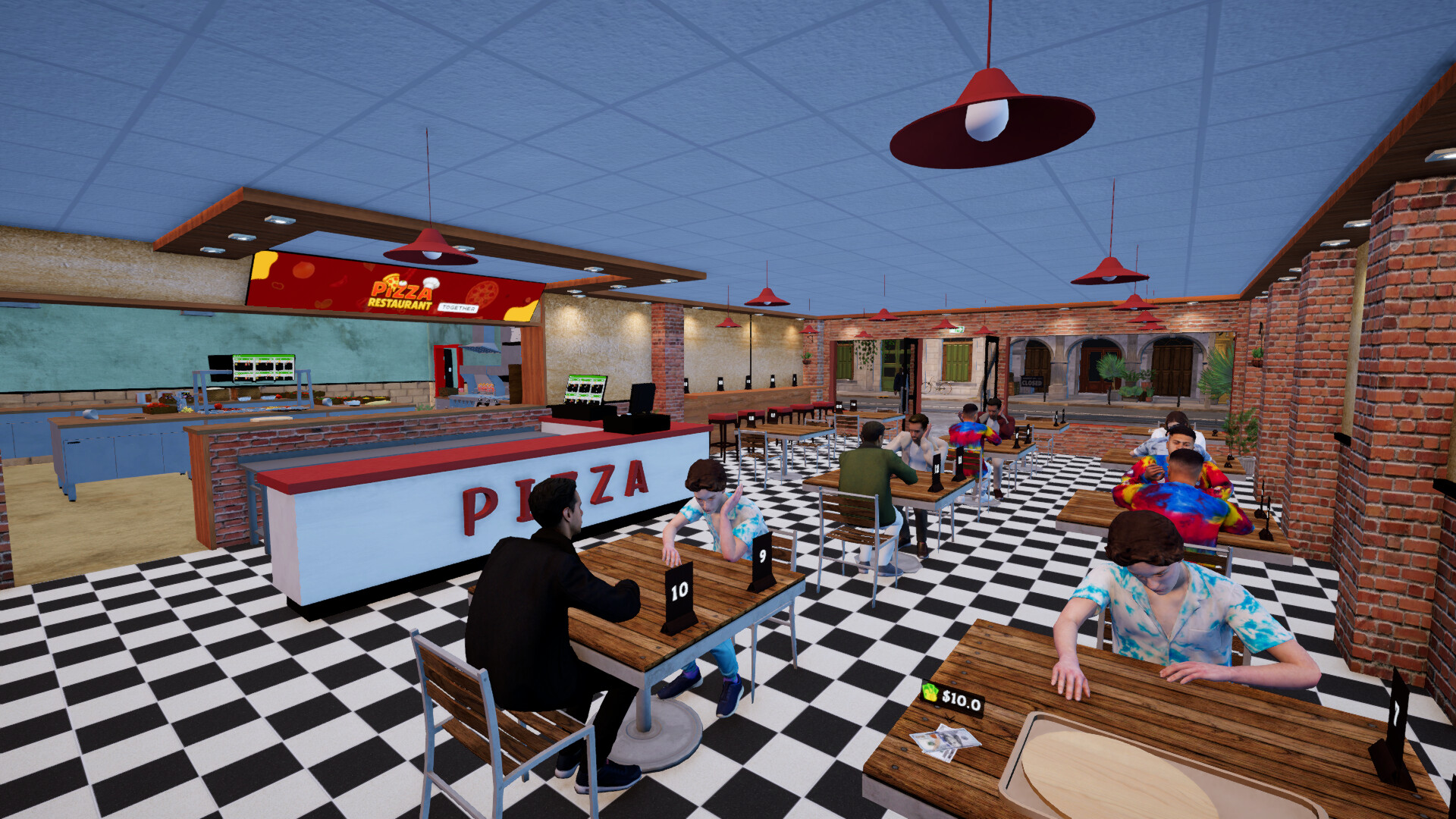 Pizza Restaurant Together