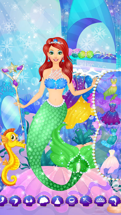 Ice Princess Mermaid Salon: Girls Makeover Games