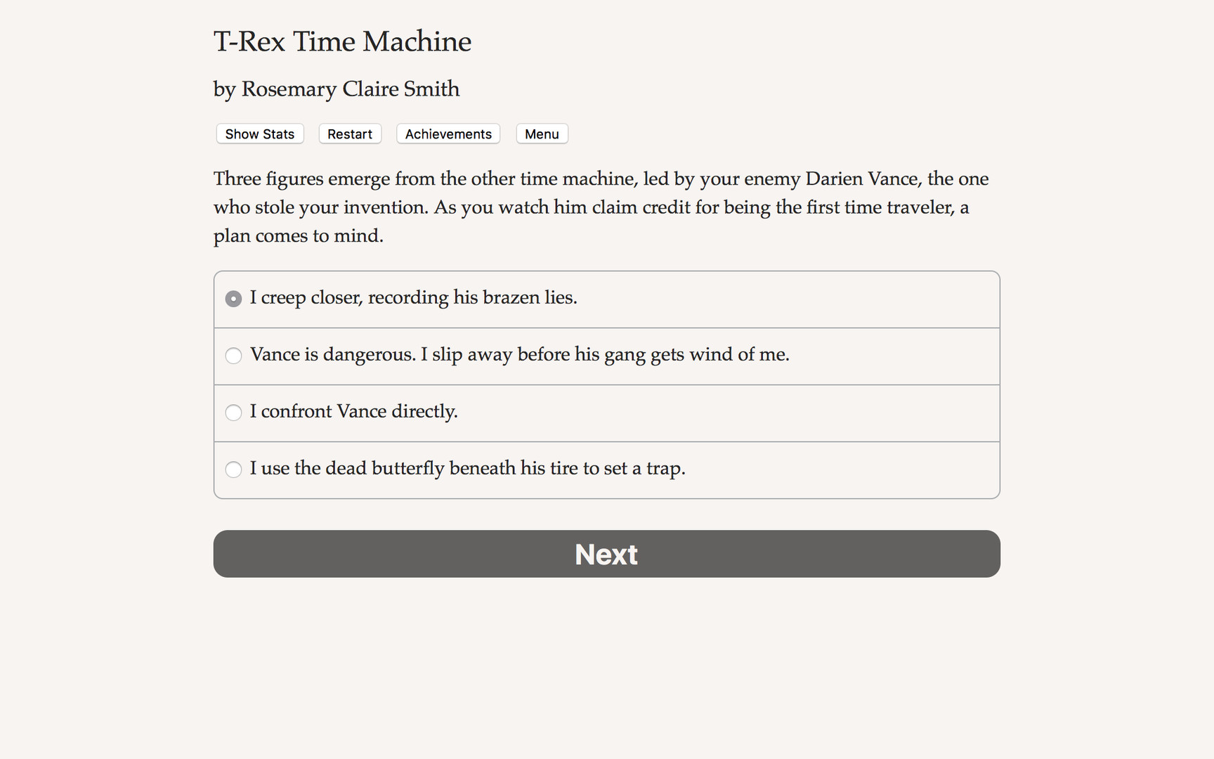 T-Rex Time Machine