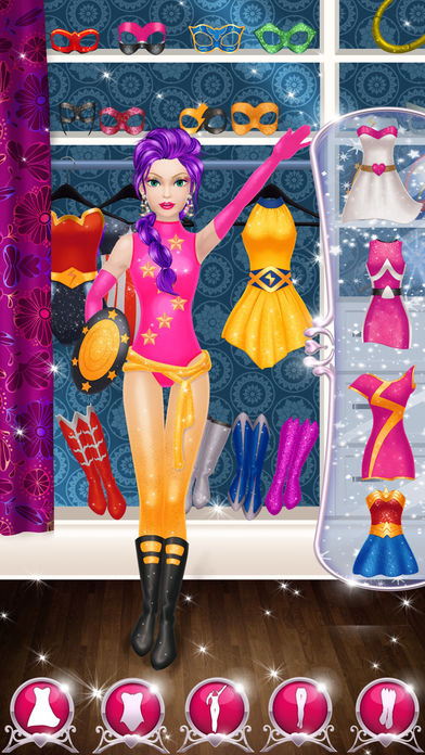 Superhero Girl Salon: Kids Makeup and Dressup Game