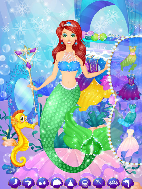 Ice Princess Mermaid Salon: Girls Makeover Games